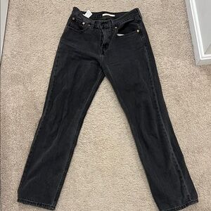 Levi's Black Straight Leg Jeans for Women
